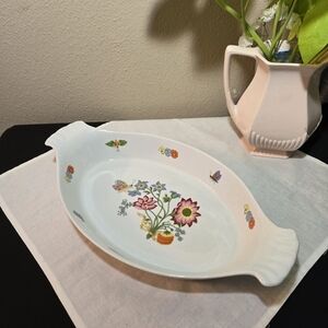 Philippe Deshoulieres Porcelain France 14"×7 3/4" Oval Baking Dish.